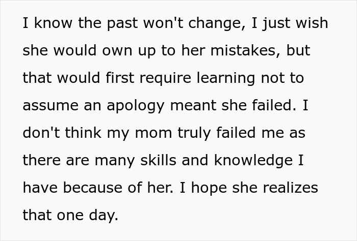 A screenshot of text discussing a teen's religious mom and her mistakes regarding snooping in teen's room.