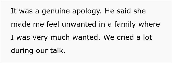 Husband gives genuine apology for MIL making wife feel unwanted