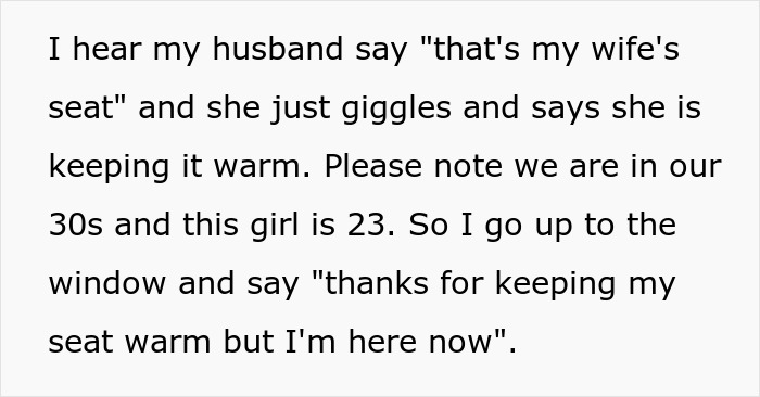 Text about coworker embarrassment chasing married man at work and wife's reaction Text about coworker embarrassment chasing married man at work and wife's reaction