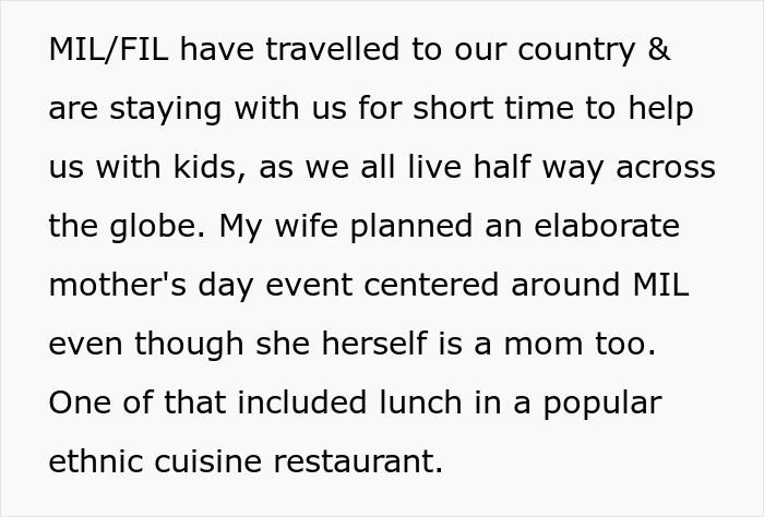 Text describing the daughter's elaborate Mother's Day plan for her attention-seeker mom. Text describing the daughter's elaborate Mother's Day plan for her attention-seeker mom.
