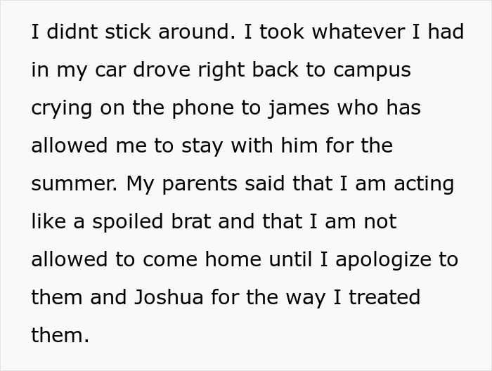 Text about 18YO fuming as loving parents suddenly turn hostile and expect her to give her room to jobless bro. Text about 18YO fuming as loving parents suddenly turn hostile and expect her to give her room to jobless bro.