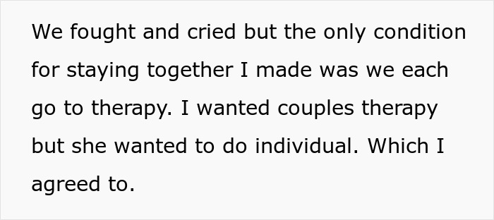 Text snippet: Couple fighting and crying over open marriage, agreeing to therapy, regretting the open marriage Text snippet: Couple fighting and crying over open marriage, agreeing to therapy, regretting the open marriage
