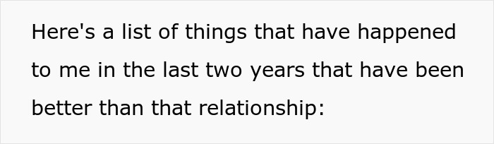 A list of things better than a toxic relationship, highlighting freedom from jealousy and ridiculous rules.