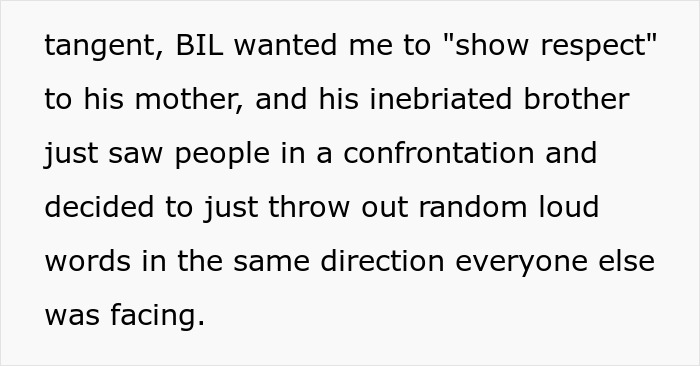 Text about brother-in-law demanding respect and a disruptive brother Text about brother-in-law demanding respect and a disruptive brother
