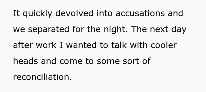 Text snippet about accusations and separation, leading to the regret of an open marriage. Text snippet about accusations and separation, leading to the regret of an open marriage.
