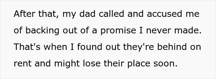 Text: A woman buys her own home, facing a dad's accusation after her sister's family assumed it was their abode.