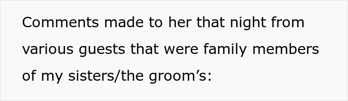 Text explaining comments made by sister's new racist family members at a gathering. Text explaining comments made by sister's new racist family members at a gathering.