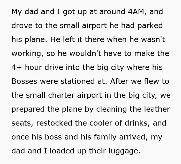 Pilot and dad prepare plane for boss's family at charter airport Pilot and dad prepare plane for boss's family at charter airport