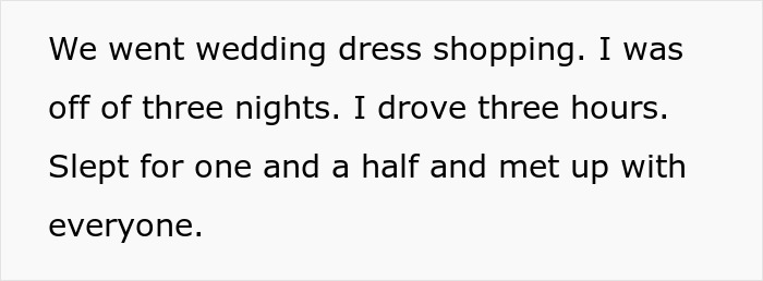 Text recounting exhausting wedding dress shopping experience Text recounting exhausting wedding dress shopping experience