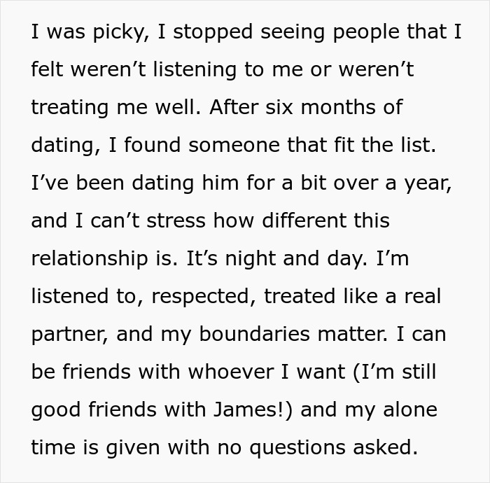 Finding a respectful relationship after a toxic guy with ridiculous rules and jealousy made her single.