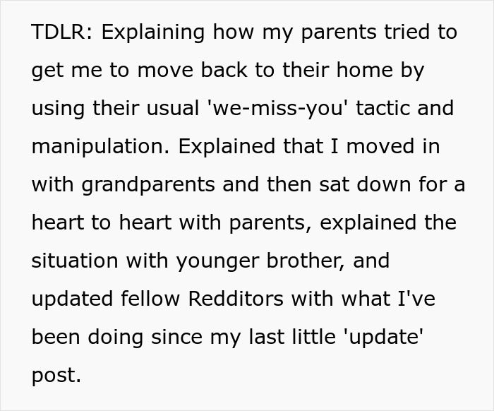 A screenshot of a reddit post summary about a woman told to leave home after refusing to follow one rule.