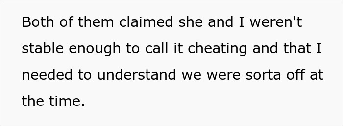 Text describing parents excusing cheating during troubled relationship Text describing parents excusing cheating during troubled relationship