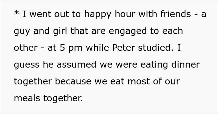 A screenshot from an article about a toxic guy and his jealousy, explaining an incident during happy hour with friends.