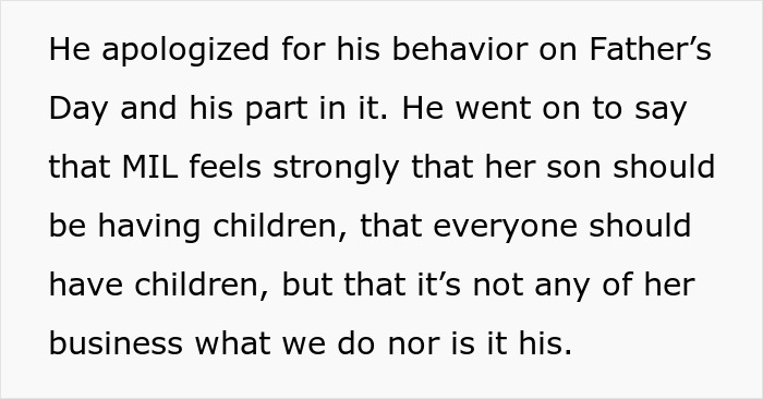 Father-in-law apologizes for MIL's intrusive comments on children
