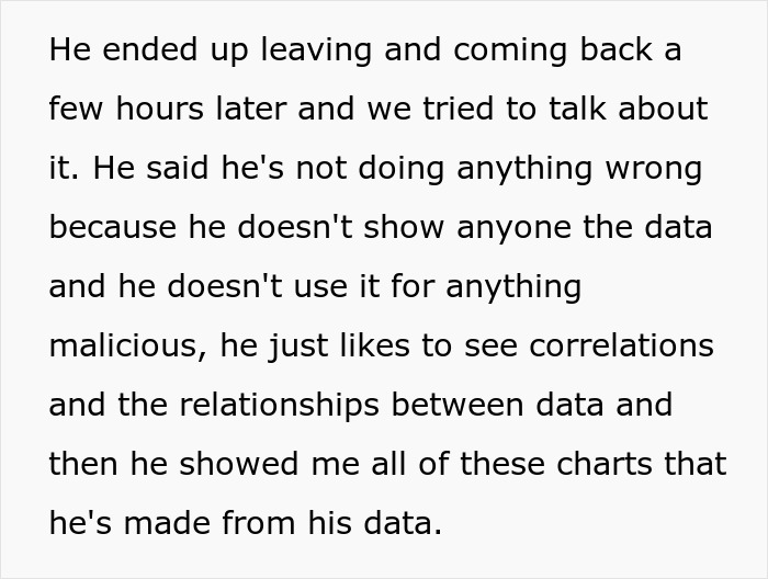 Text about partner explaining data collection shows correlations, not misuse Text about partner explaining data collection shows correlations, not misuse