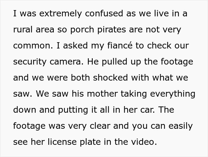 Porch Pirate Grandma Steals Baby’s Welcome Gifts After An Outburst Of Jealousy, Parents Shocked Porch Pirate Grandma Steals Baby’s Welcome Gifts After An Outburst Of Jealousy, Parents Shocked