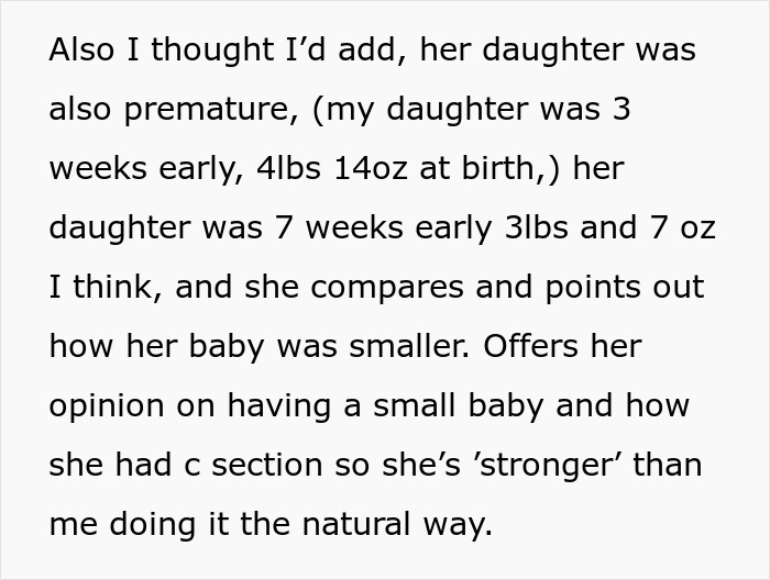 Text about premature babies and comparison between daughters Text about premature babies and comparison between daughters