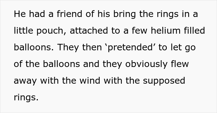 Groom's friend releases rings on helium balloons prank Groom's friend releases rings on helium balloons prank