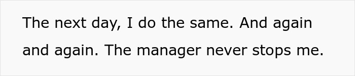 New hire consistently leaves at 5:00 PM daily, setting a boundary against management's illegal shenanigans.