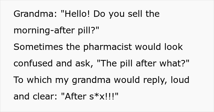 Grandma asks pharmacists about morning-after pill availability Grandma asks pharmacists about morning-after pill availability
