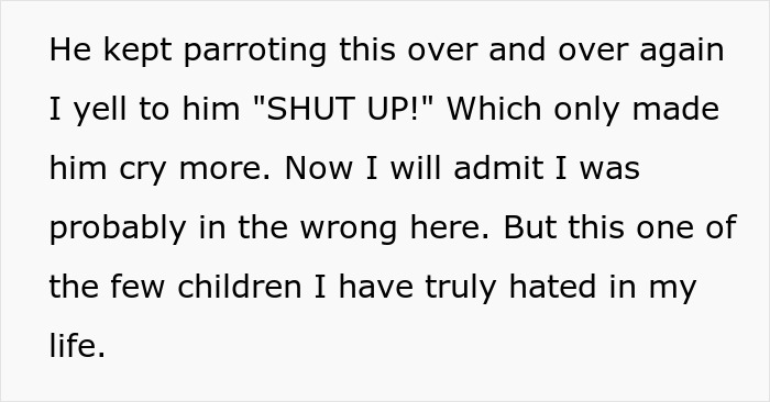 Parents response to the bully on a beach trip, showing frustration. Parents response to the bully on a beach trip, showing frustration.