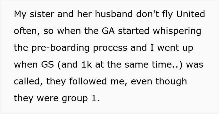 Text snippet describing pre-boarding confusion leading to an airport altercation. Text snippet describing pre-boarding confusion leading to an airport altercation.