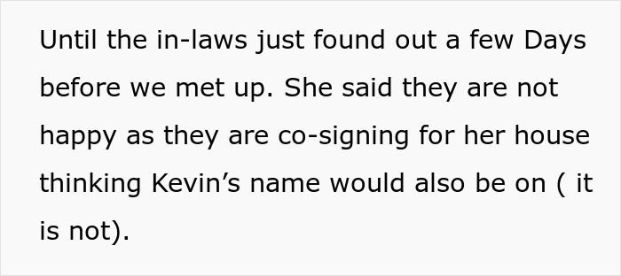 Bride reveals shocking truth about house co-signing by in-laws before wedding
