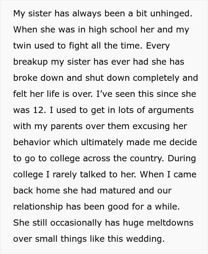 Text about sister's emotional struggles and family dynamics Text about sister's emotional struggles and family dynamics