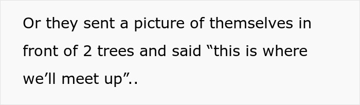 Couple sends picture to guests showing where to meet for unorganized wedding Couple sends picture to guests showing where to meet for unorganized wedding