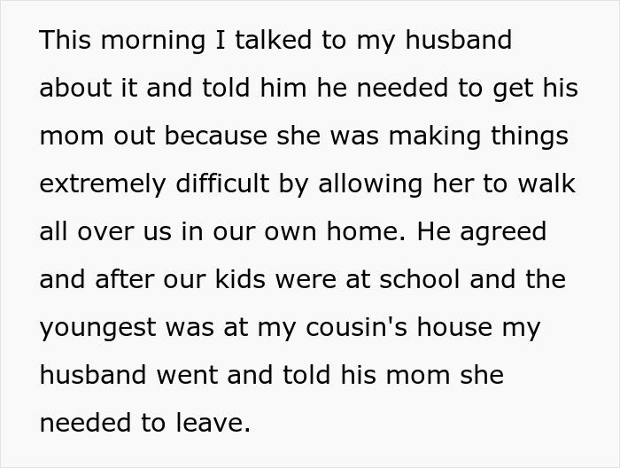 A husband is told his MIL needs to leave after the pregnant woman has contractions.