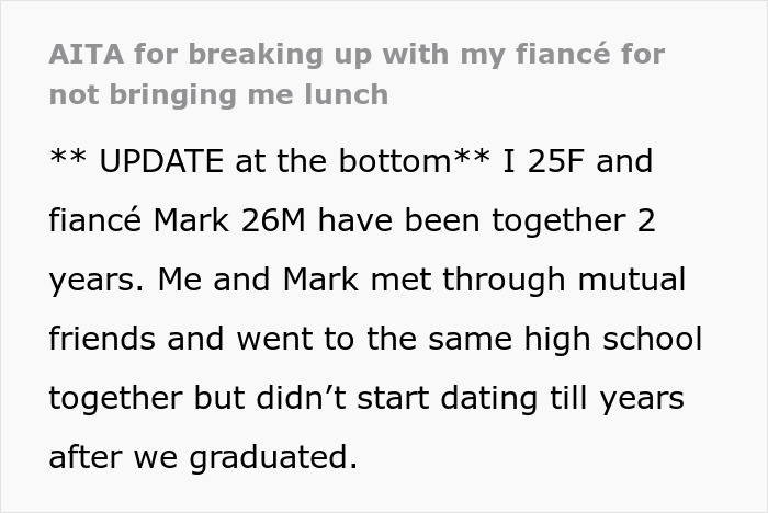Guy Calls Fiancée A "Cry Baby" For Fussing Over Him Not Getting Her Lunch, Turns Out He's A Cheater Guy Calls Fiancée A "Cry Baby" For Fussing Over Him Not Getting Her Lunch, Turns Out He's A Cheater