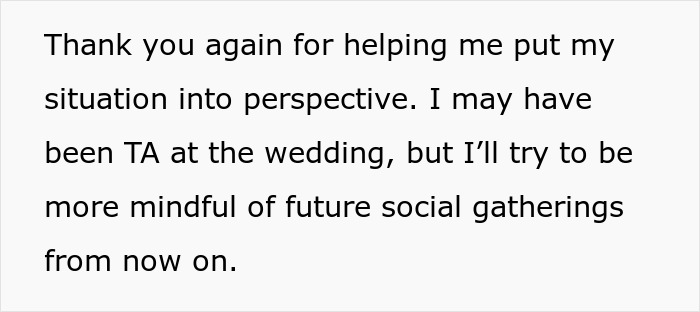 Text thanking for perspective on panic attack at wedding Text thanking for perspective on panic attack at wedding