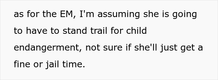 Text speculating on the legal repercussions for the mom after her parenting fail led to getting arrested. Text speculating on the legal repercussions for the mom after her parenting fail led to getting arrested.