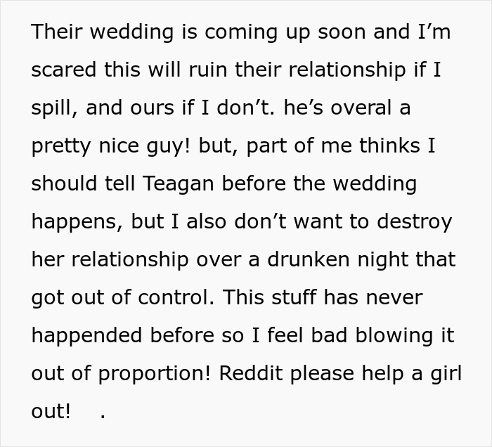 Text about upcoming wedding and relationship fears after advances on fiancé Text about upcoming wedding and relationship fears after advances on fiancé