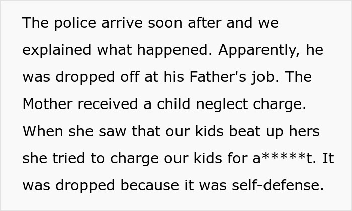 Police arrive after the parents refuse to take a bully on a beach trip. Police arrive after the parents refuse to take a bully on a beach trip.