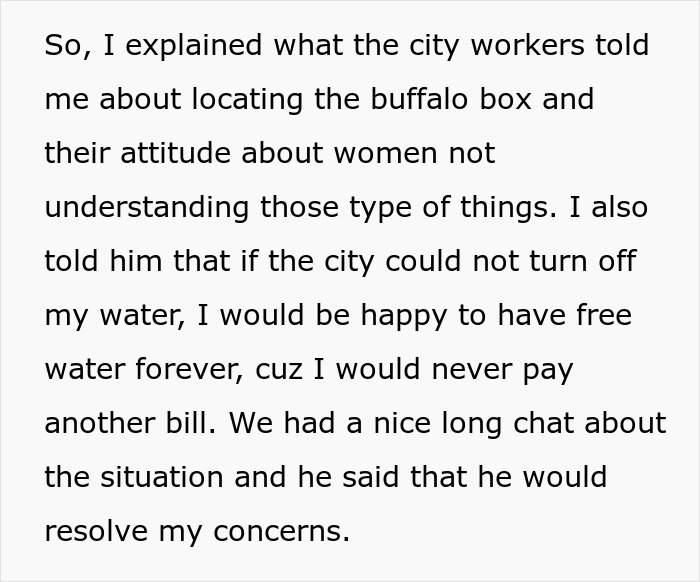 Woman Notices One Major Problem Sexist Water Department Workers Missed: "Didn't Know What I Was Talking About"
