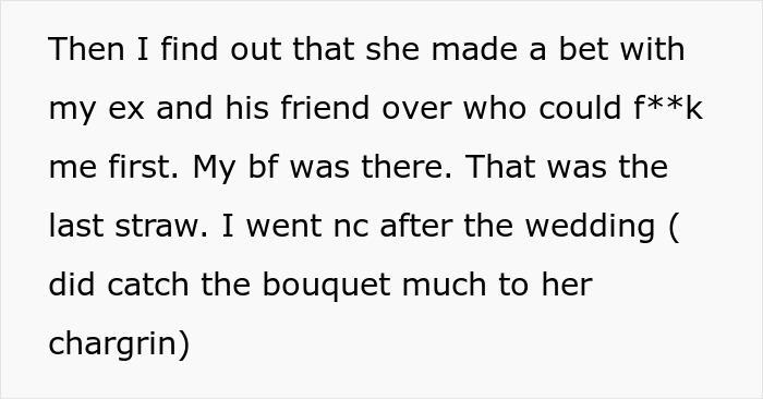 Text about bride's betrayal and going no contact after wedding Text about bride's betrayal and going no contact after wedding