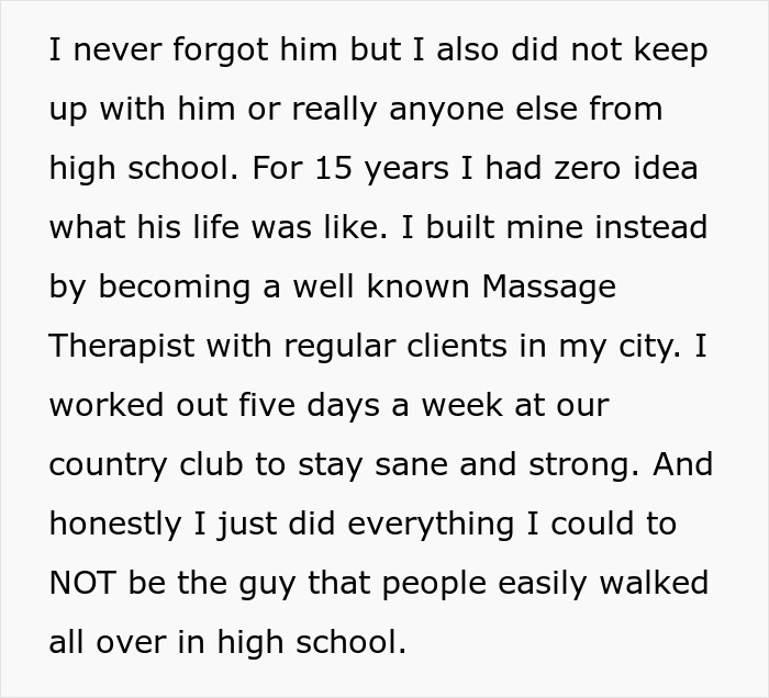 Text about building a successful life after being bullied in high school Text about building a successful life after being bullied in high school