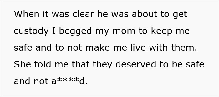 Teen begs mom to keep her safe and not live with them