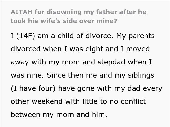 Guy Sides With Toxic Wife Who Bullies His Kids, Ends Up Hurting 14YO, Who Blocks Him For Good