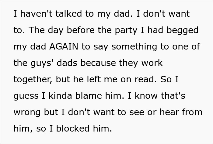18YO Refuses To Have Dad Walk Her On Senior Night After He Held A Grudge Over One Stupid Argument 18YO Refuses To Have Dad Walk Her On Senior Night After He Held A Grudge Over One Stupid Argument