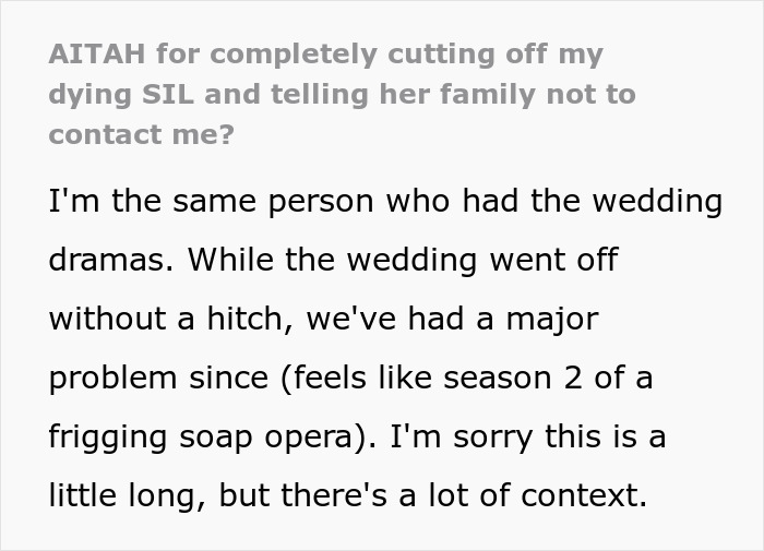 Couple Gets Annoyed That SIL With Cancer Is Taking Away From Their Wedding, It's Way Worse Than That Couple Gets Annoyed That SIL With Cancer Is Taking Away From Their Wedding, It's Way Worse Than That