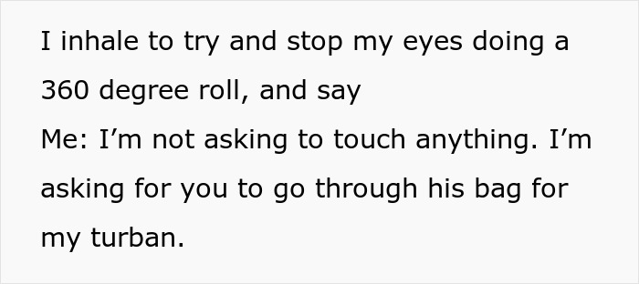 A screenshot of text where the woman clarifies she is only asking for her hair towel, not to touch the kid's things. A screenshot of text where the woman clarifies she is only asking for her hair towel, not to touch the kid's things.
