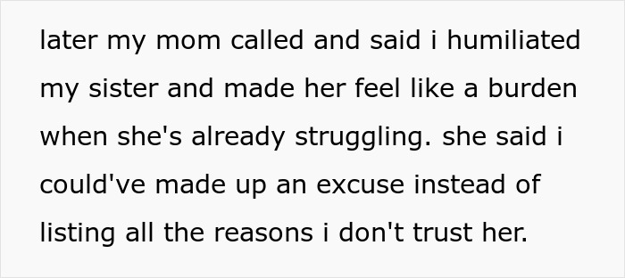 Sister Makes Her Issues Her Brother's Problem, Shocked When He Refuses Her Demand