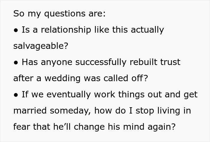 Momma's Boy Calls Off Wedding, Leaves Fiancée Emotionally Exhausted By Trying To Work Things Out Momma's Boy Calls Off Wedding, Leaves Fiancée Emotionally Exhausted By Trying To Work Things Out