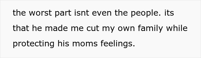Text message about protecting mother-in-law's feelings