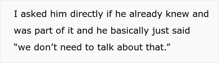 Text about brother avoiding discussion on explicit photos issue