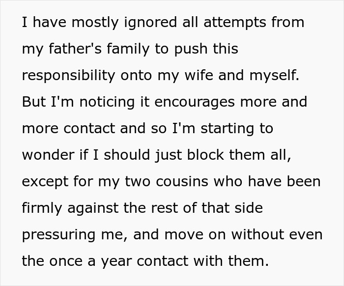Text about ignoring family's pressure regarding half siblings Text about ignoring family's pressure regarding half siblings