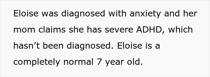 Text stating anxiety diagnosis and dispute over ADHD diagnosis for child Text stating anxiety diagnosis and dispute over ADHD diagnosis for child