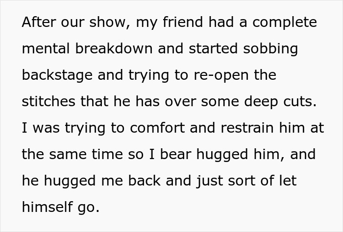 Straight Guy Bearhugs Male Friend Having Mental Breakdown, GF Accuses Him Of Cheating, He's Shocked